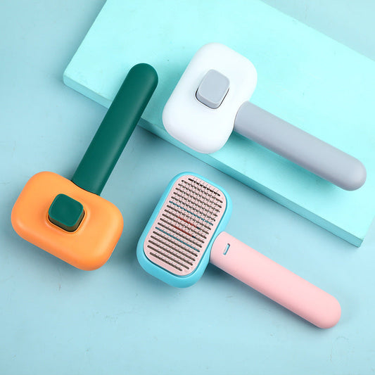 New Pet Cat Dog Hair Brush Hair Massage Comb Open-Knot Brush Grooming Cleaning Tool Stainless Steel Comb CJ
