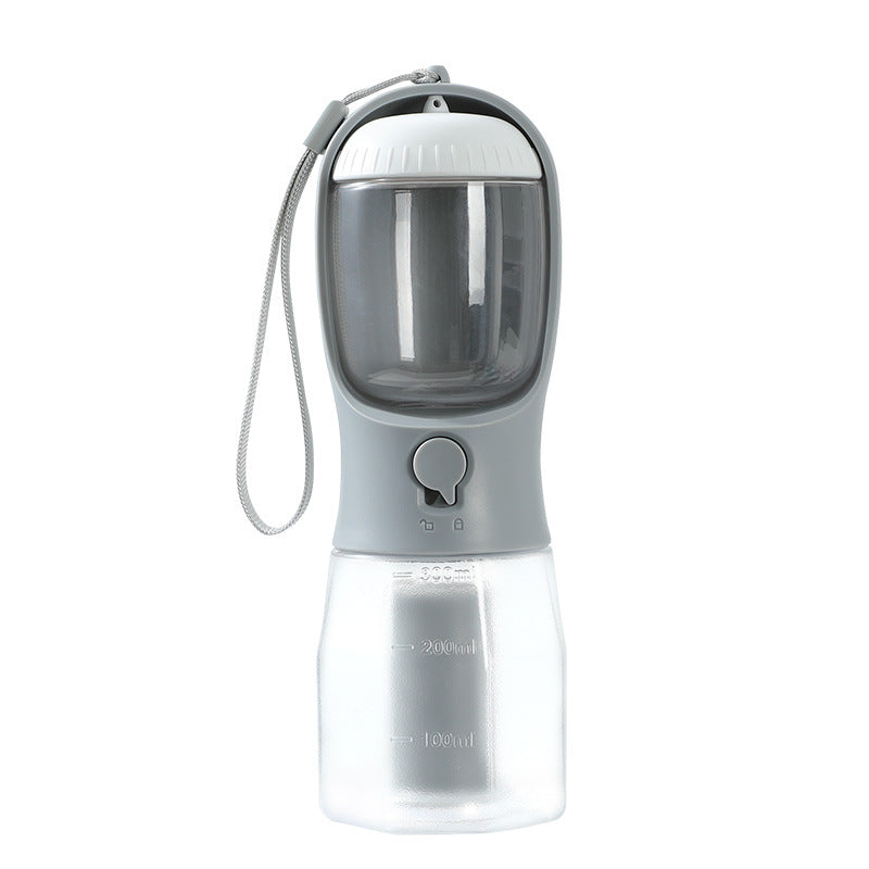 Portable Dog Water Bottle with Food Container and Waste Bag Dispenser | Travel Pet Water Cup CJ