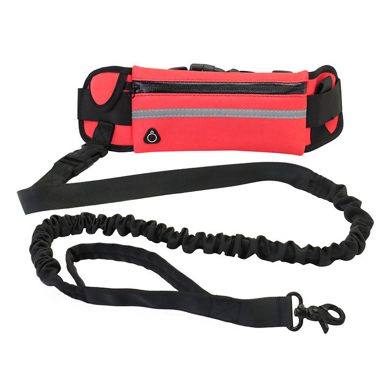 Hands-Free Dog Leash with Waist Belt – Shock Absorbing Bungee Leash for Large Dogs CJ