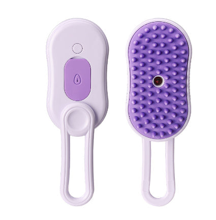 Electric Steam Pet Brush – Self-Cleaning Dog & Cat Grooming Comb with Spray, Deshedding and Massage CJ