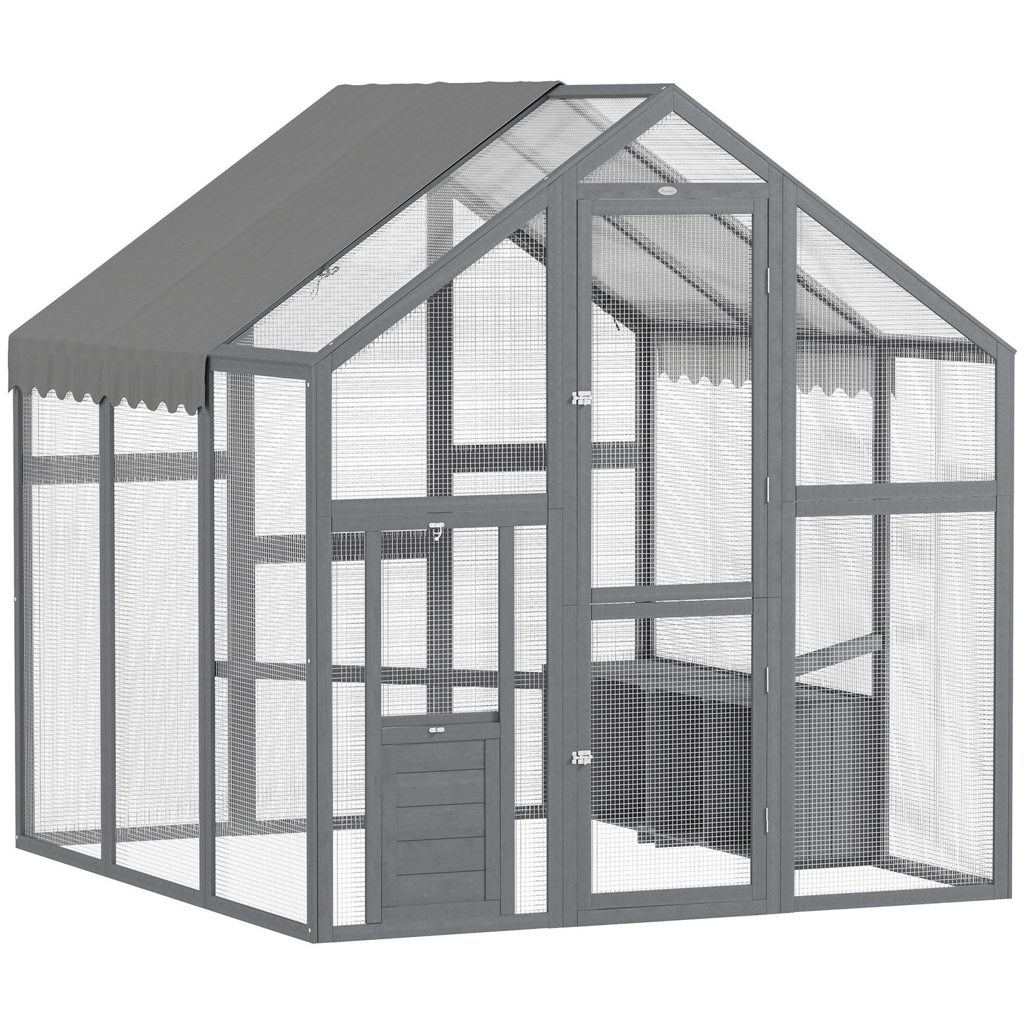 Large Wooden Chicken Run with Waterproof Cover for 6–8 Chickens CJ