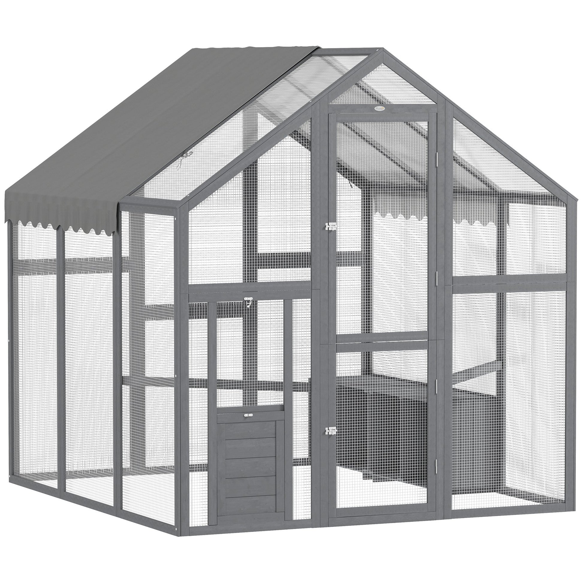 Large Wooden Chicken Run with Waterproof Cover for 6–8 Chickens CJ