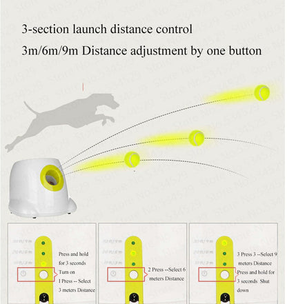 Automatic Dog Ball Launcher – Interactive Tennis Ball Thrower CJ