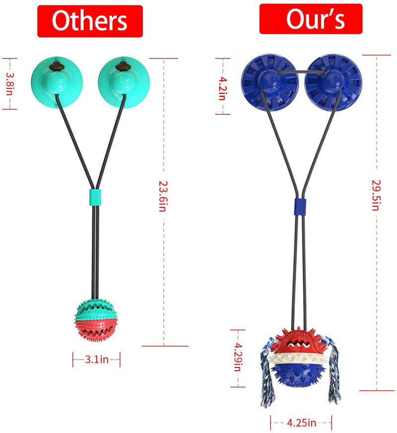 Aggressive Chew Dog Toy with Suction Cup – Indestructible Interactive Dog Toy for Large Dogs CJ