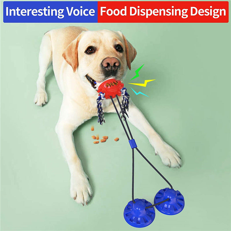 Aggressive Chew Dog Toy with Suction Cup – Indestructible Interactive Dog Toy for Large Dogs CJ