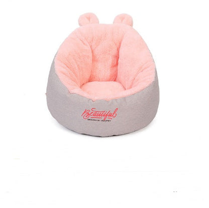 Luxury Calming Pet Bed for Dogs & Cats | Ultra-Soft Plush Donut Bed with Supportive Bolster CJ