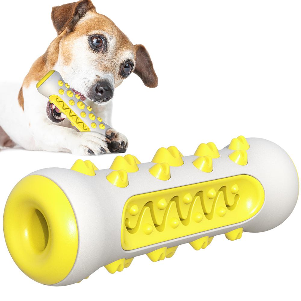 Dog Squeaky Toy for Aggressive Chewers – Nearly Indestructible Rubber Toothbrush Chew Toy CJ