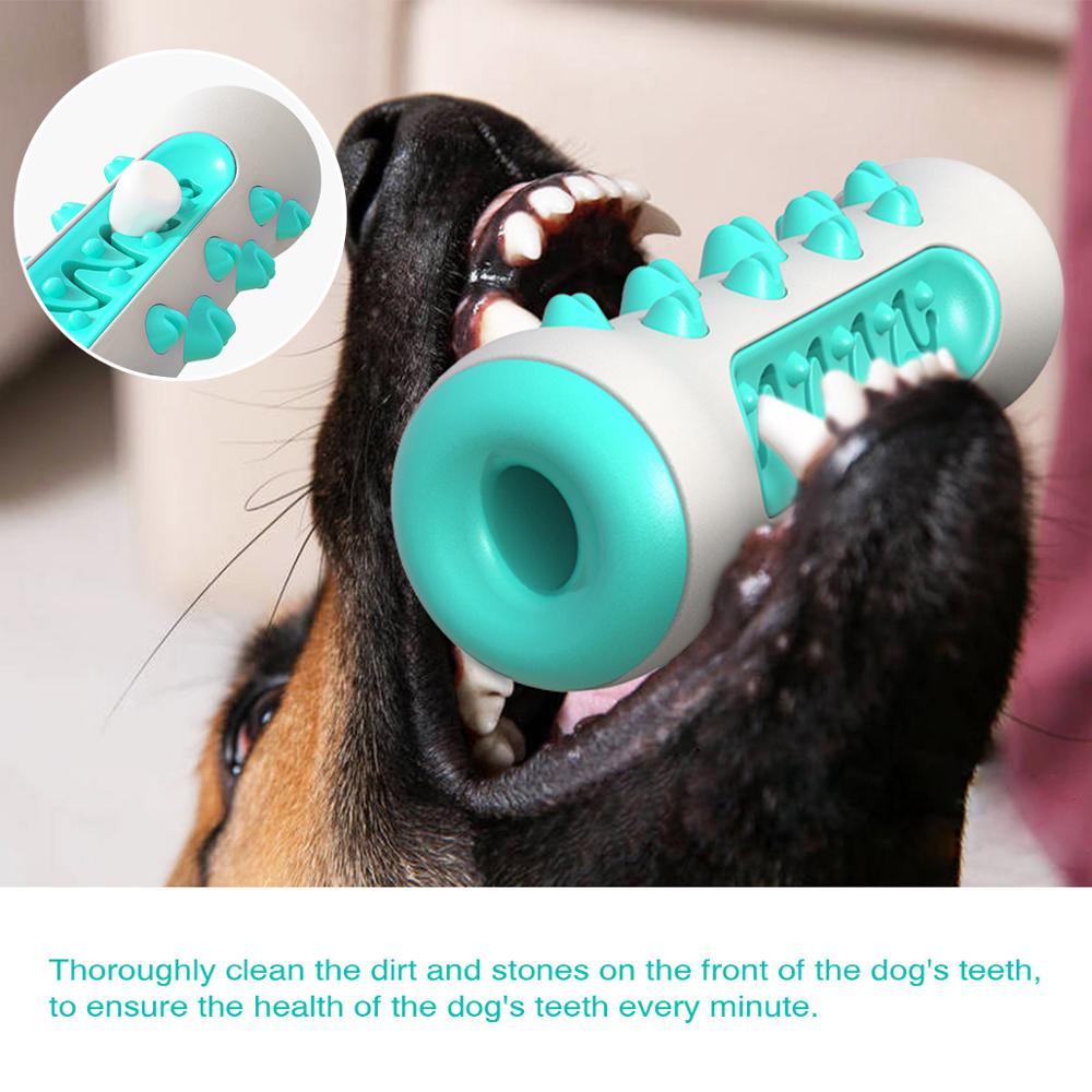 Dog Squeaky Toy for Aggressive Chewers – Nearly Indestructible Rubber Toothbrush Chew Toy CJ