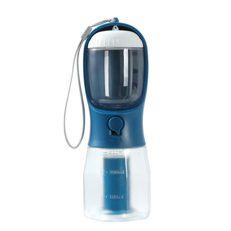 Portable Dog Water Bottle with Food Container and Waste Bag Dispenser | Travel Pet Water Cup CJ