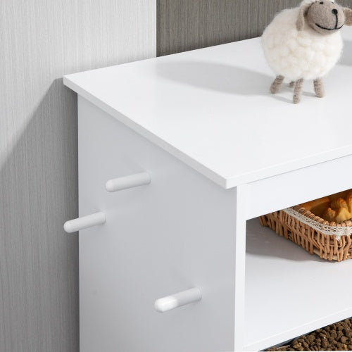 Pet Feeder Station Cabinet with Storage – Raised Dog Bowl Furniture and Food Storage Organizer CJ