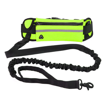 Hands-Free Dog Leash with Waist Belt – Shock Absorbing Bungee Leash for Large Dogs CJ