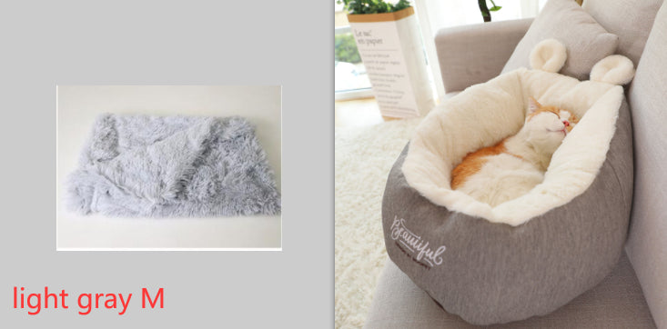 Luxury Calming Pet Bed for Dogs & Cats | Ultra-Soft Plush Donut Bed with Supportive Bolster CJ