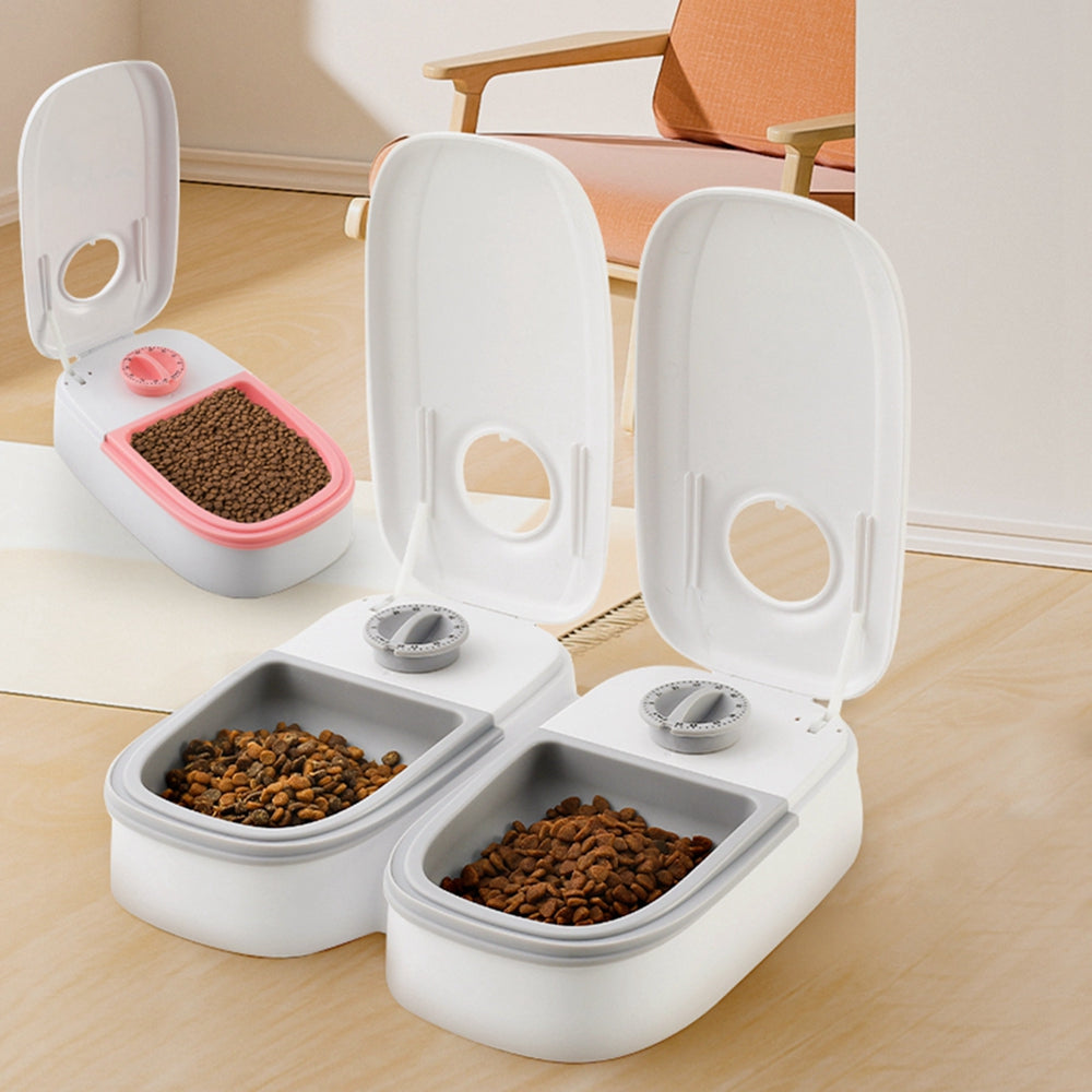 Automatic Pet Feeder & Water Dispenser – Gravity Smart Food Feeder with Stainless Steel Bowl CJ