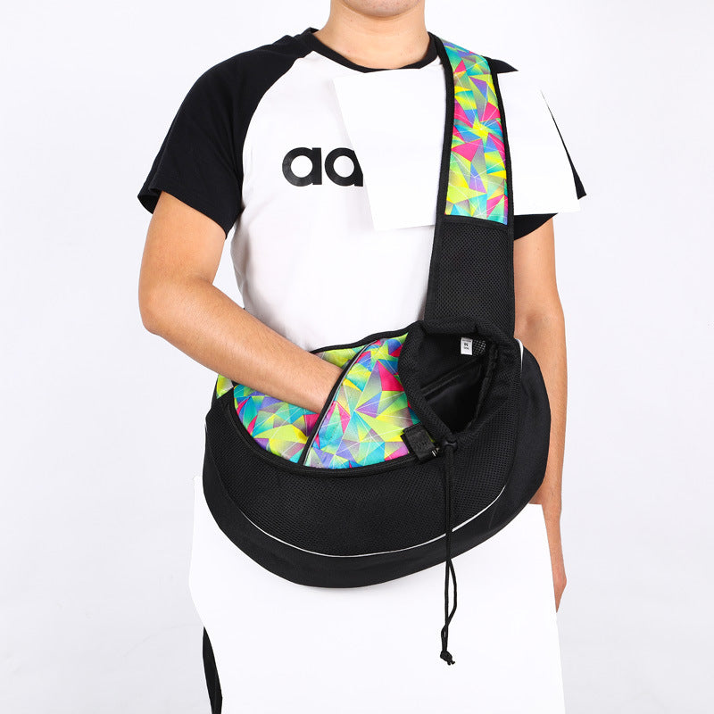Portable Pet Sling Carrier | Breathable Crossbody Dog & Cat Carrier Bag for Small Pets (Up to 10kg) CJ
