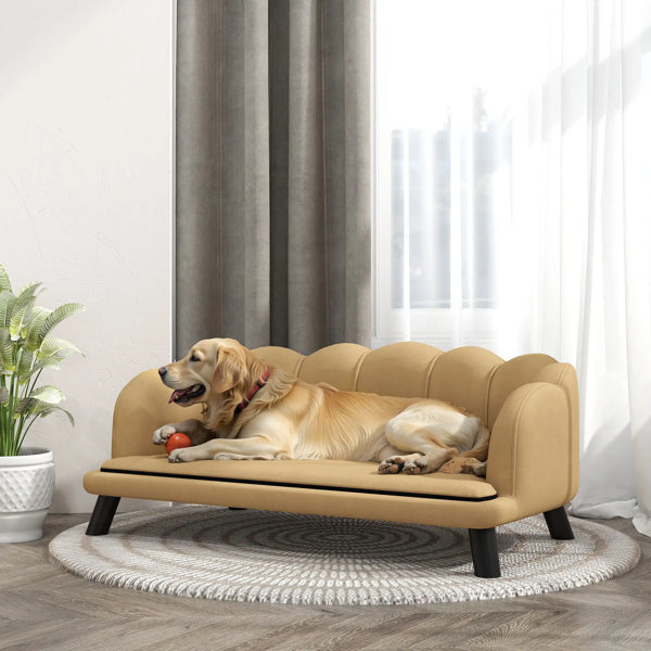 Luxury Dog Sofa Bed – Plush Raised Pet Couch for Small and Medium Dogs CJ