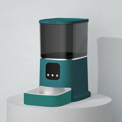 Smart Automatic Pet Feeder with WiFi App Control – 6L Timed Food Dispenser with Voice Recorder CJ