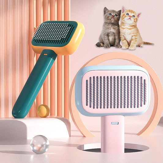 New Pet Cat Dog Hair Brush Hair Massage Comb Open-Knot Brush Grooming Cleaning Tool Stainless Steel Comb CJ