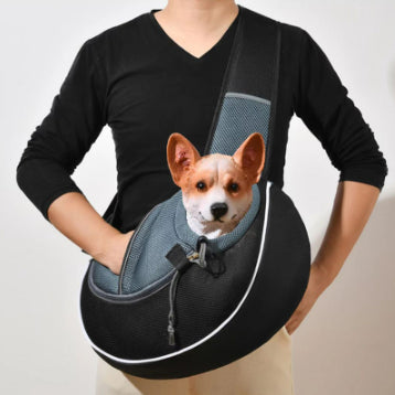Portable Pet Sling Carrier | Breathable Crossbody Dog & Cat Carrier Bag for Small Pets (Up to 10kg) CJ