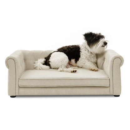 Elegant Rectangular Dog Sofa Bed – Raised Pet Couch for Medium & Large Dogs CJ