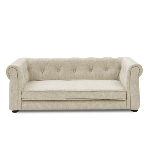 Elegant Rectangular Dog Sofa Bed – Raised Pet Couch for Medium & Large Dogs CJ