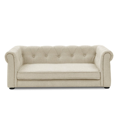 Elegant Rectangular Dog Sofa Bed – Raised Pet Couch for Medium & Large Dogs CJ
