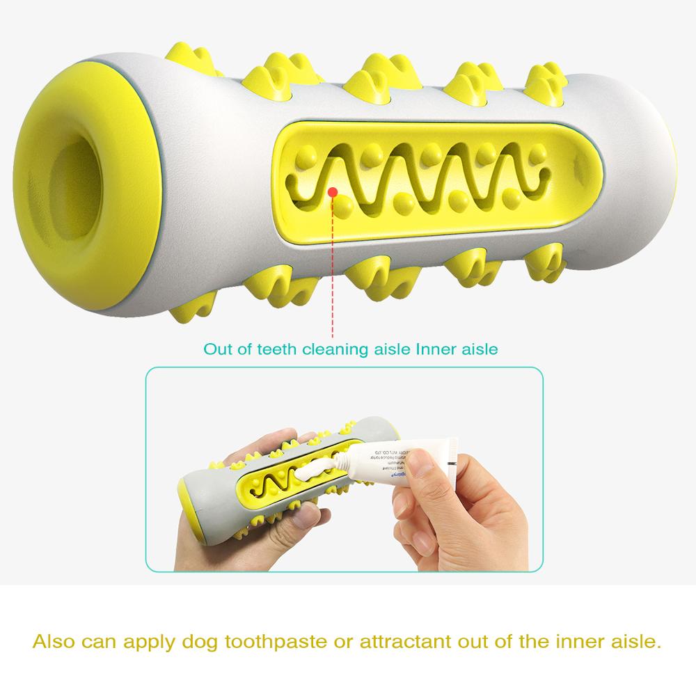 Dog Squeaky Toy for Aggressive Chewers – Nearly Indestructible Rubber Toothbrush Chew Toy CJ