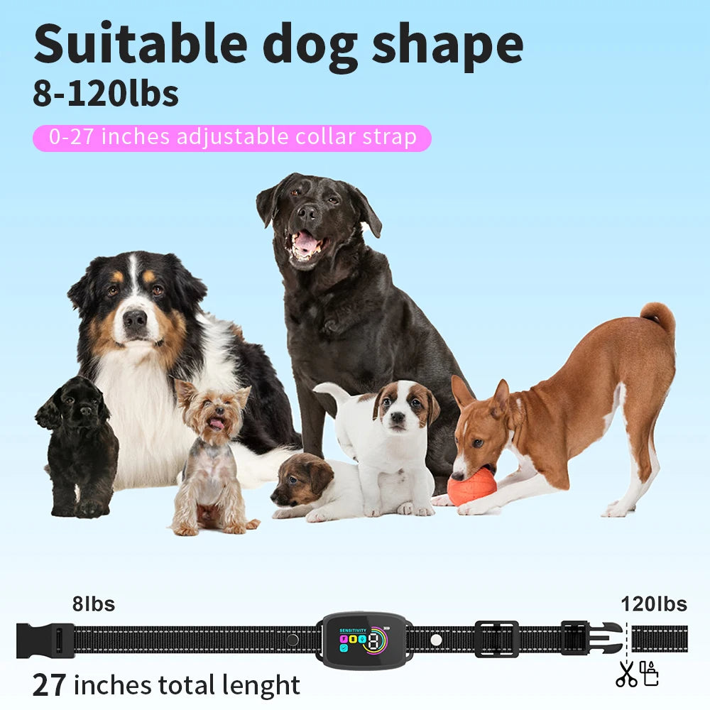 Smart Anti Bark Dog Collar – Rechargeable Bark Control with AI Detection and Waterproof Design CJ