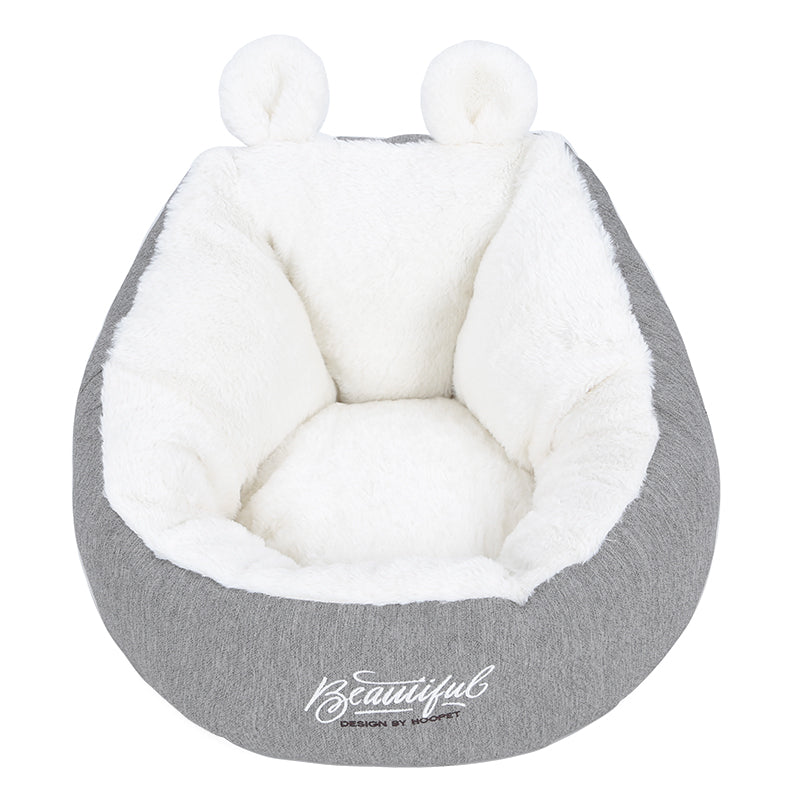 Luxury Calming Pet Bed for Dogs & Cats | Ultra-Soft Plush Donut Bed with Supportive Bolster CJ