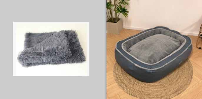 Luxury Calming Pet Bed for Dogs & Cats | Ultra-Soft Plush Donut Bed with Supportive Bolster CJ