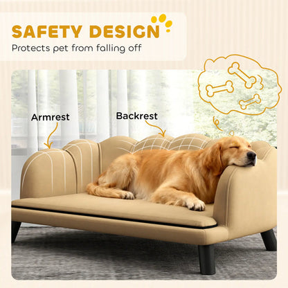 Luxury Dog Sofa Bed – Plush Raised Pet Couch for Small and Medium Dogs CJ