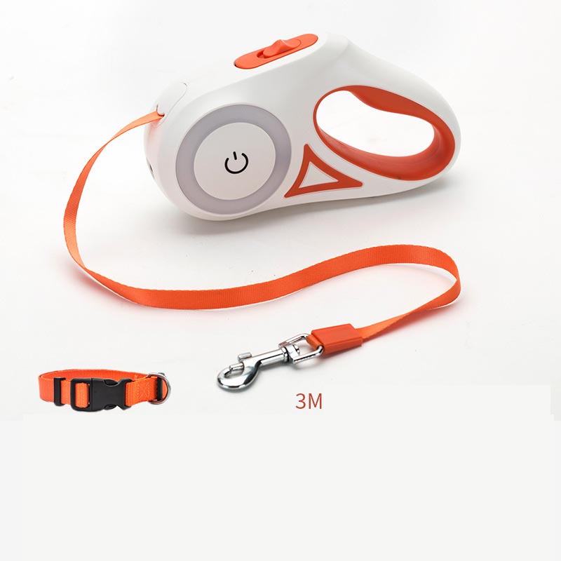 Retractable Dog Leash with One-Button Brake | Automatic Telescopic Pet Leash for Small to Large Dogs CJ