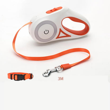 Retractable Dog Leash with One-Button Brake | Automatic Telescopic Pet Leash for Small to Large Dogs CJ