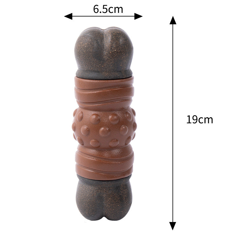 Tough Dog Toy for Aggressive Chewers – Indestructible Nylon Chew Toy with Bacon Flavor CJ