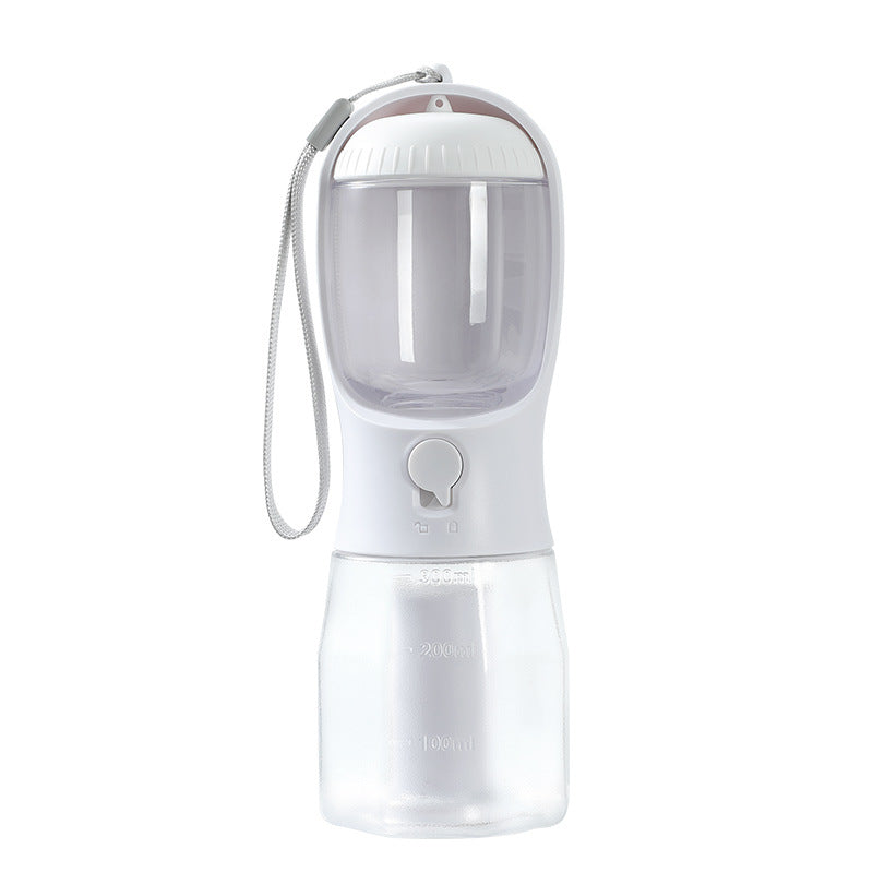 Portable Dog Water Bottle with Food Container and Waste Bag Dispenser | Travel Pet Water Cup CJ