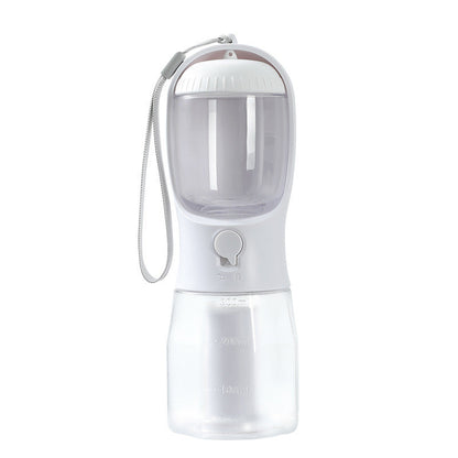 Portable Dog Water Bottle with Food Container and Waste Bag Dispenser | Travel Pet Water Cup CJ