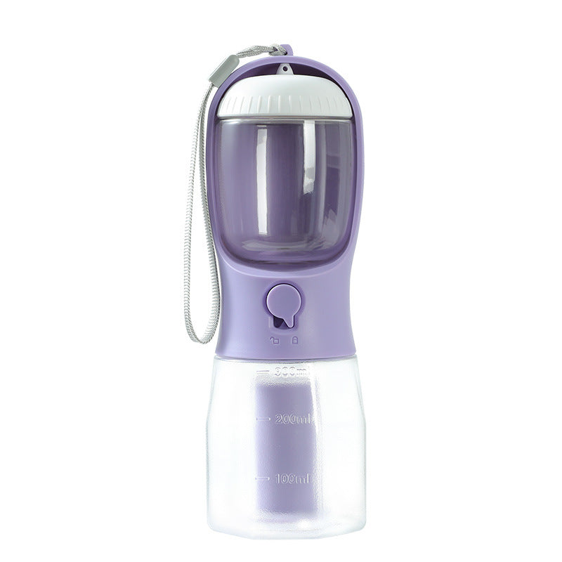 Portable Dog Water Bottle with Food Container and Waste Bag Dispenser | Travel Pet Water Cup CJ
