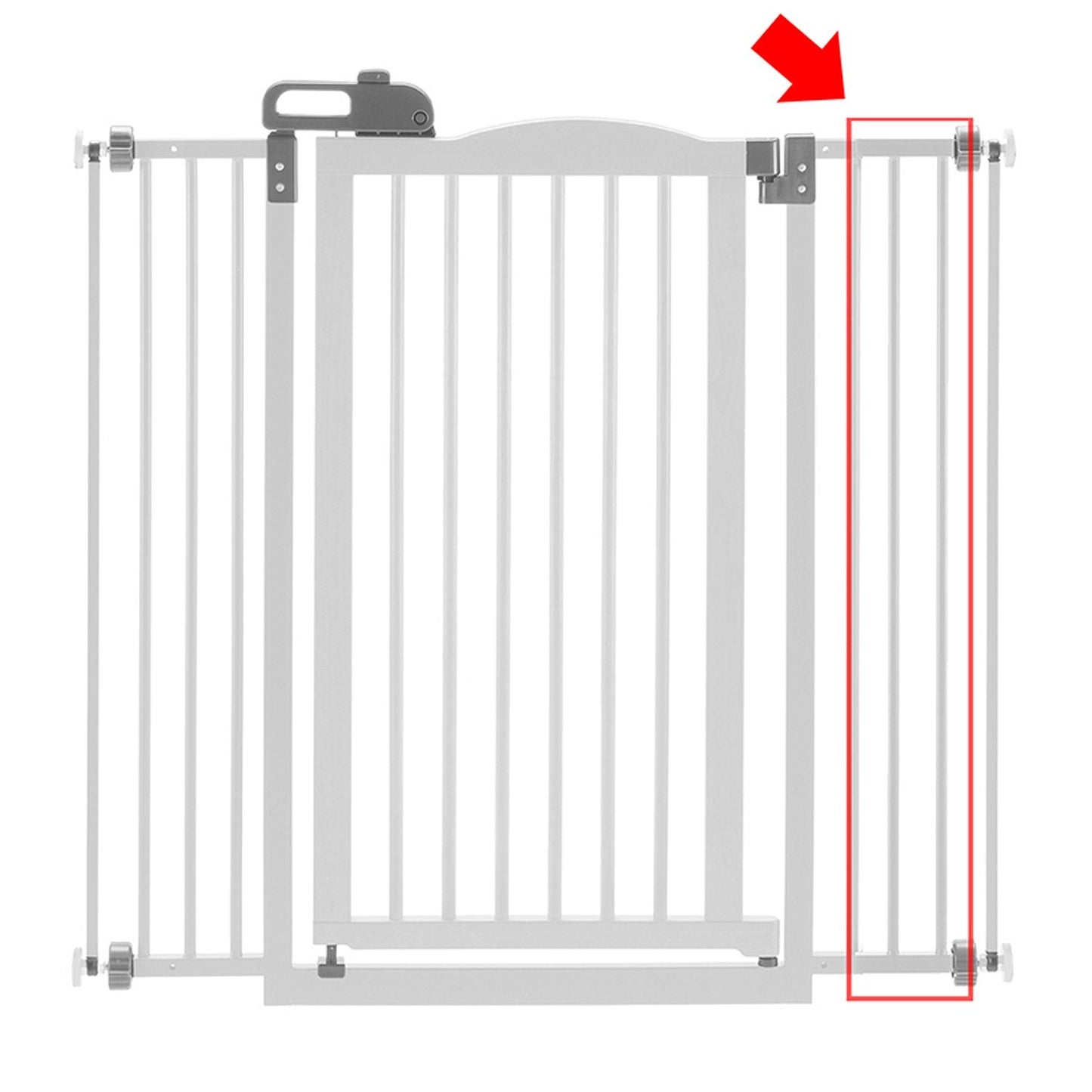 Tall One-Touch Gate II Extension in White Richell