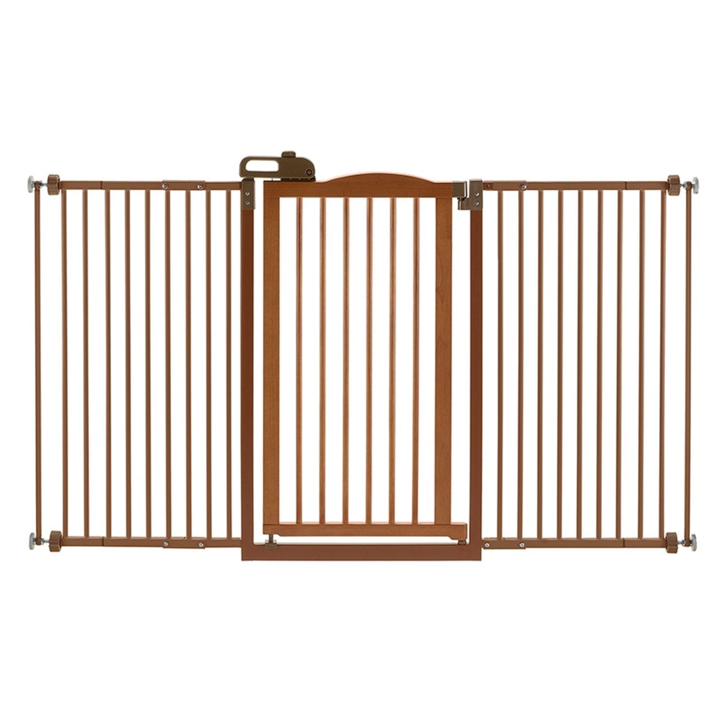 Tall One-Touch Gate II Wide in Brown Essential Pet Products