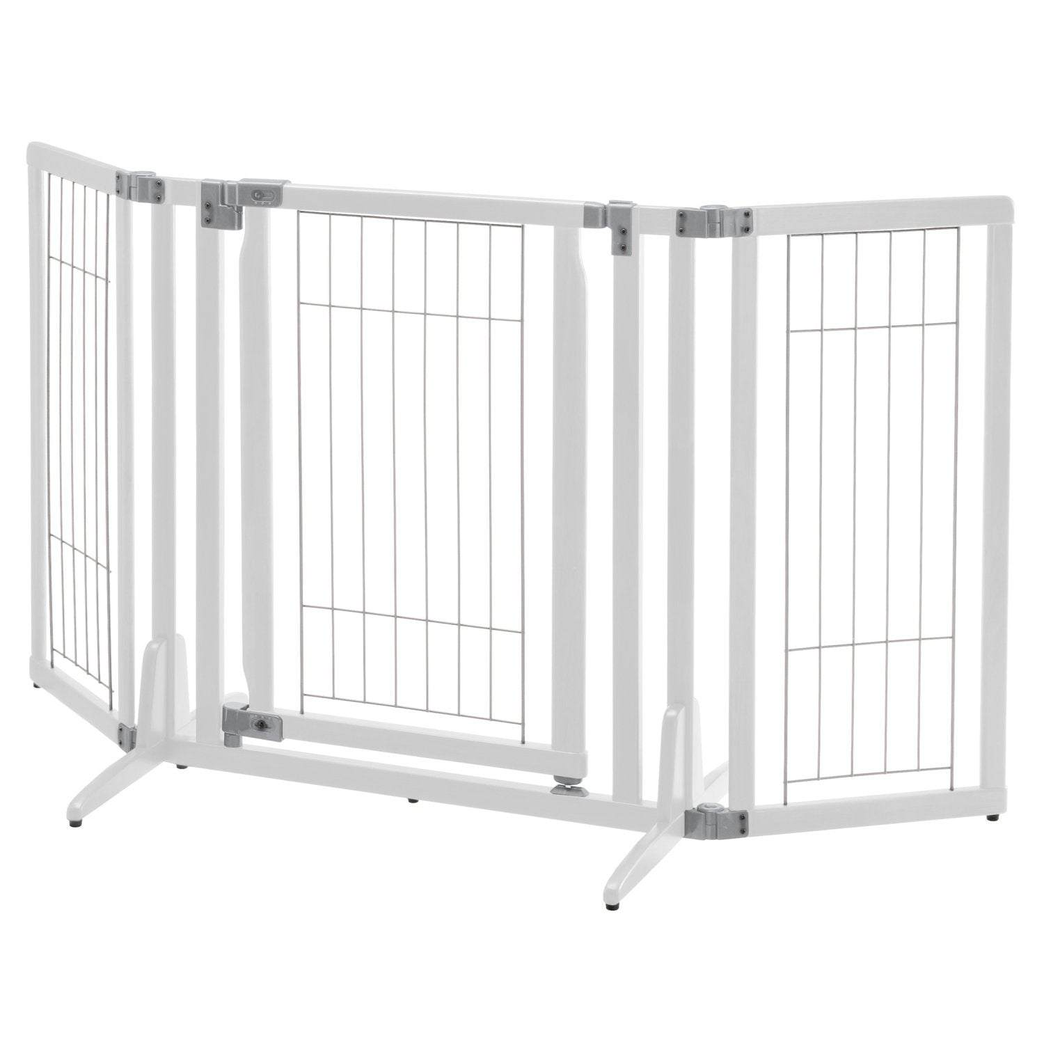 Richel Premium Plus Freestanding Pet Gate - Origami White Dogtra