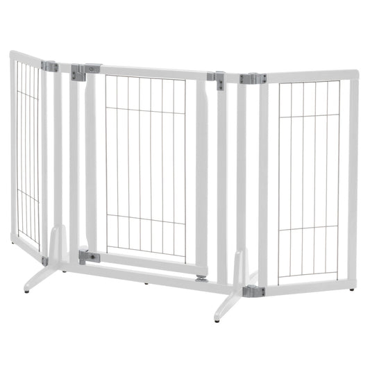 Richel Premium Plus Freestanding Pet Gate - Origami White Dogtra