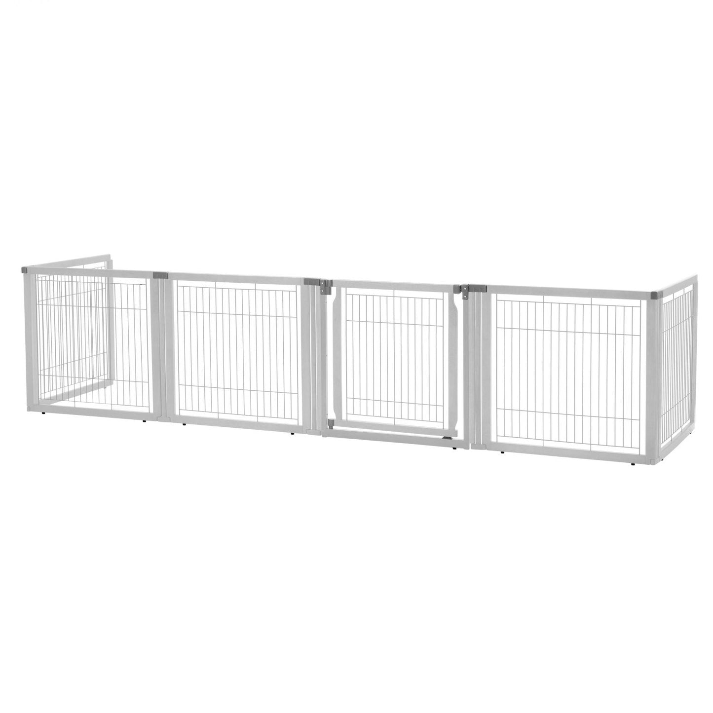 Richell Convertible Elite 6 Panel Pet Gate - Origami White Dogtra
