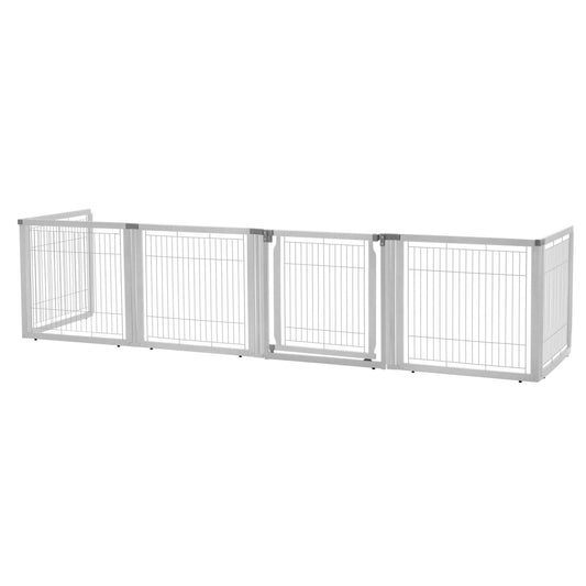 Richell Convertible Elite 6 Panel Pet Gate - Origami White Dogtra
