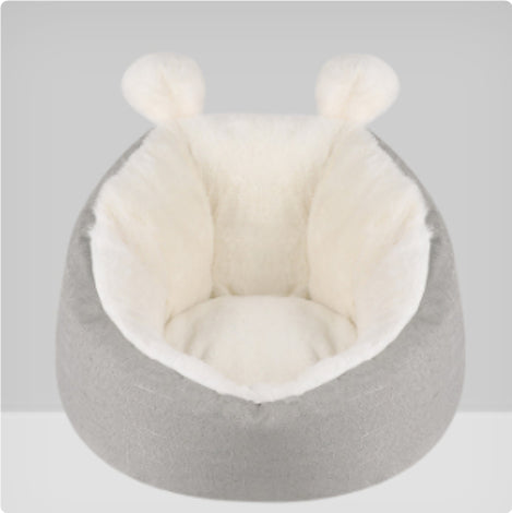 Luxury Calming Pet Bed for Dogs & Cats | Ultra-Soft Plush Donut Bed with Supportive Bolster CJ