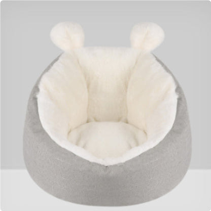 Luxury Calming Pet Bed for Dogs & Cats | Ultra-Soft Plush Donut Bed with Supportive Bolster CJ