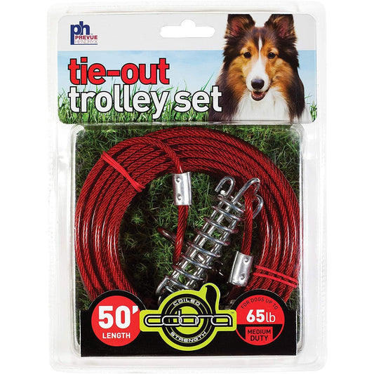 Prevue Pet Products 50 Foot Tie-out Cable Trolley Set Prevue Pet Products