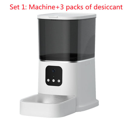 Smart Automatic Pet Feeder with WiFi App Control – 6L Timed Food Dispenser with Voice Recorder CJ