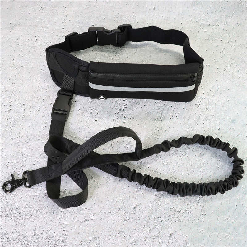 Hands-Free Dog Leash with Waist Belt – Shock Absorbing Bungee Leash for Large Dogs CJ
