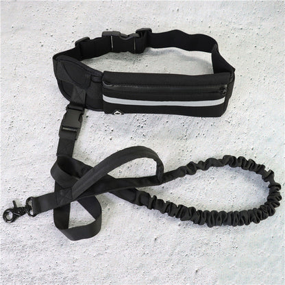 Hands-Free Dog Leash with Waist Belt – Shock Absorbing Bungee Leash for Large Dogs CJ