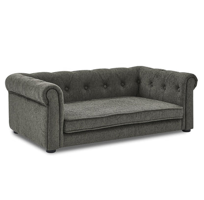 Dark Gray Rectangular Dog Sofa – Raised Large Dog Pet Couch CJ