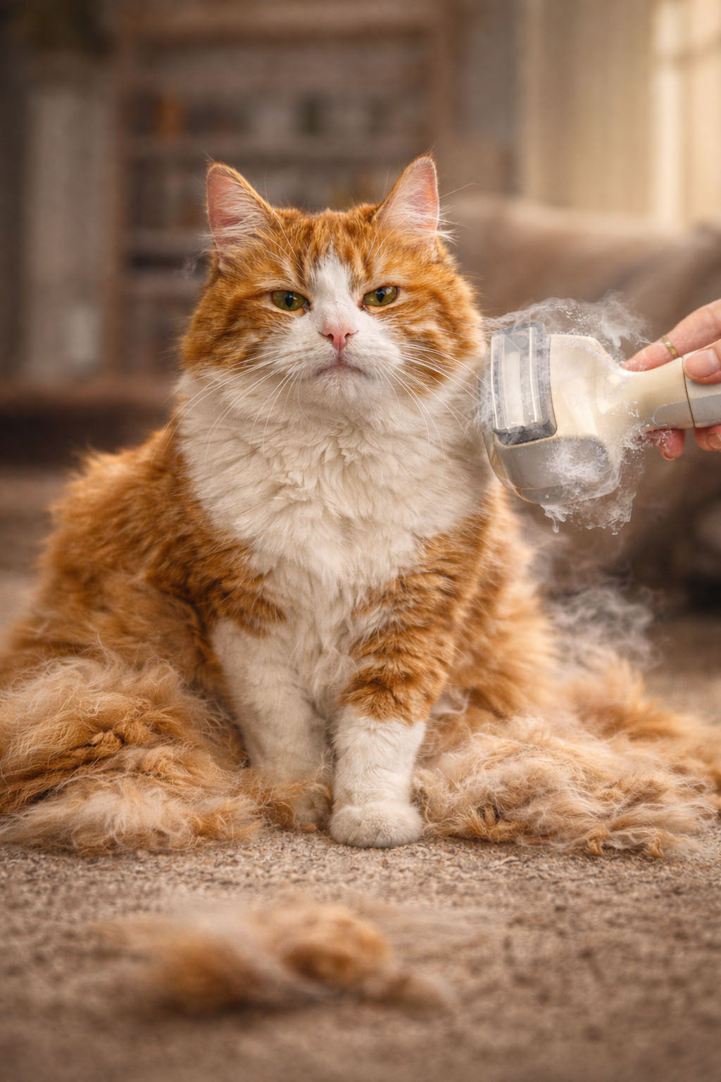 Cat hair on furniture, dog hair on couch, pet shedding solutions